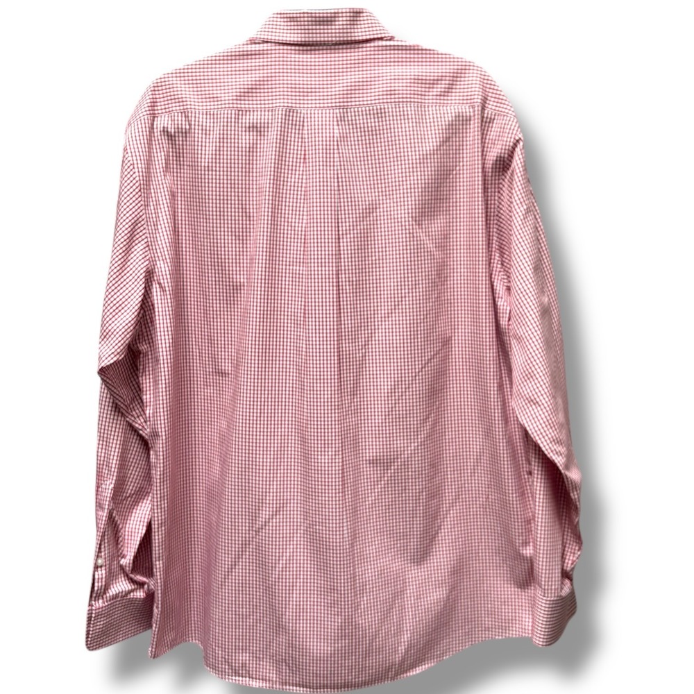 MagnaReady Mens Red Gingham Magnetic Closure Long Sleeve Cotton Shirt Large - Picture 6 of 9